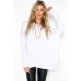 Women's Casual/Daily Sweet Sexy Fall T-shirt,Solid Round Neck Long Sleeve White / Black Cotton Medium