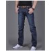 Men's Solid Casual Jeans,Cotton Blue