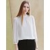 Women's Work Simple Spring / Summer BlouseSolid Crew NeckSleeve White Polyester / Spandex Opaque