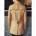 Men's Fashion Classical Solid Single-Breasted Slim Fit Mid-Long Trench;Cotton/Windbreaker/Solid