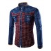 Men's Pure Long Sleeve Top , Cotton / Denim Casual