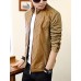 Men's Long Sleeve Casual / Plus Size Jacket,PU / Polyester Patchwork Black / Blue / Brown