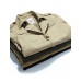 Men's Solid Casual / Work / Formal Trench coat,Cotton Long Sleeve-Black / Green / Yellow / Beige / Tan