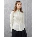 Women's Casual/Daily Simple Spring / Fall ShirtSolid Shirt Collar Long Sleeve White Cotton / Nylon Medium