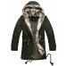 Men's Plus Size Street chic Fur Coat,Solid Hooded Long Sleeve All Seasons Black / Brown / Green Faux Fur