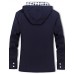 Men's Plus Size / Going out / Casual/Daily Simple / Active CoatSolid Shirt Collar Long Sleeve Fall / Winter k271