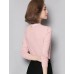 Women's Plus Size Sophisticated Fall T-shirtSolid Crew Neck Long Sleeve Pink / Black Polyester Opaque