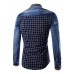 Men's Pure Long Sleeve Top , Cotton / Denim Casual