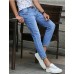 Men's Solid Casual Jeans,Cotton Blue